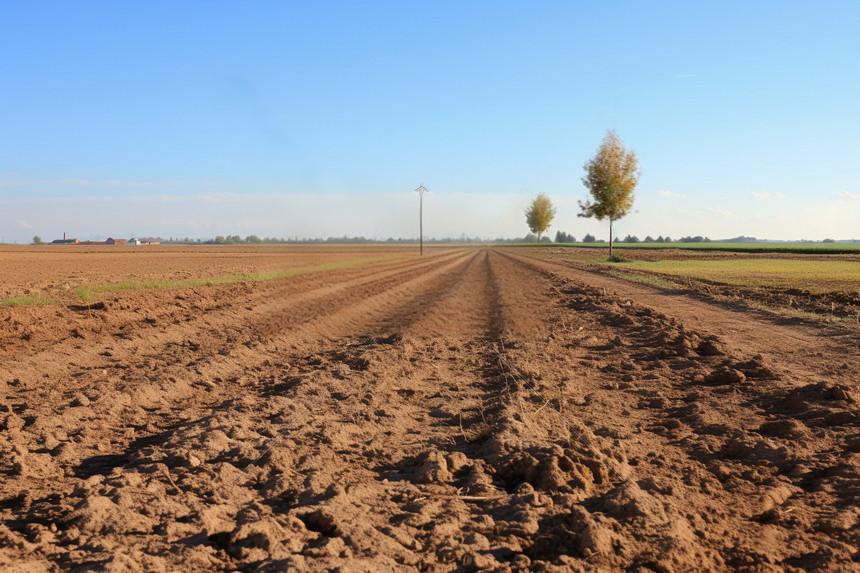 The soil has been loosened or tilled.
