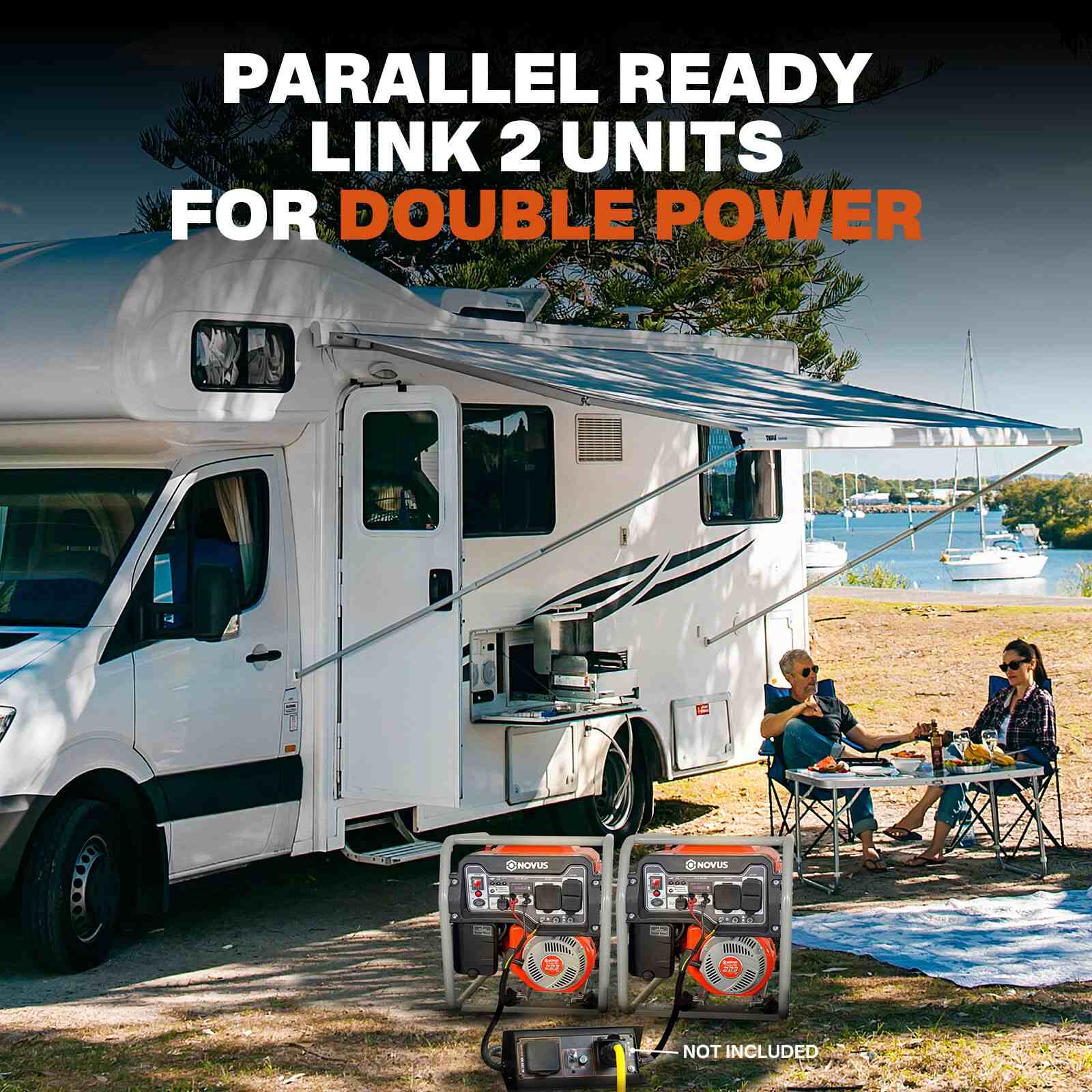 Connect two inverter generators with a parallel kit