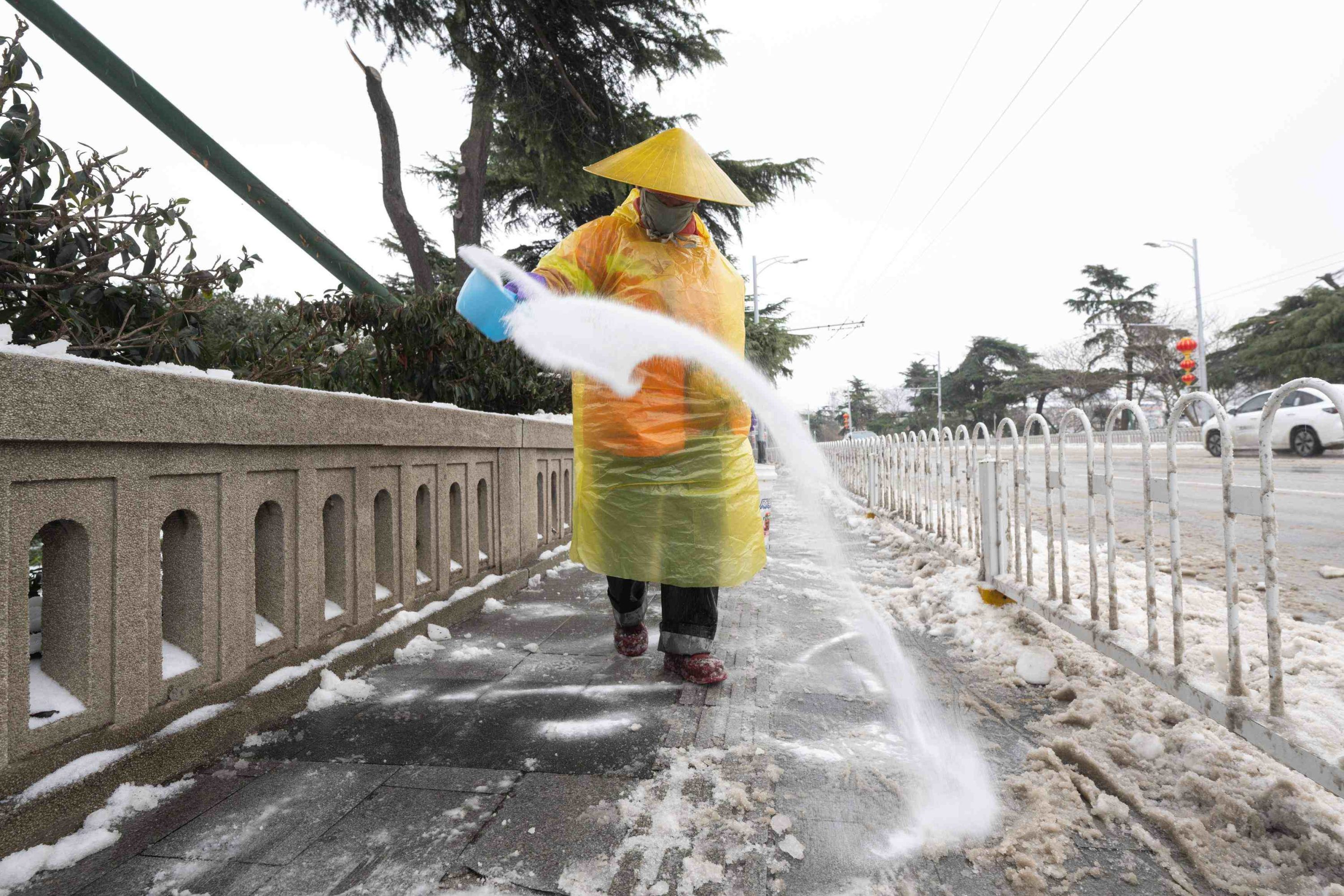 Melt the snow with salt