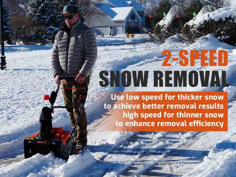 Snow removal with a snow blower is more efficient