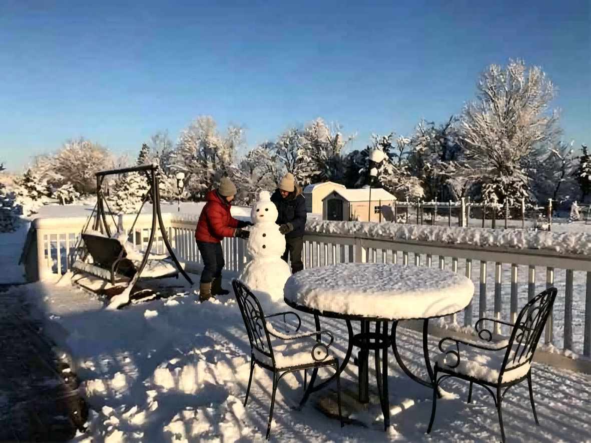 Use a Snow Blower on a Deck