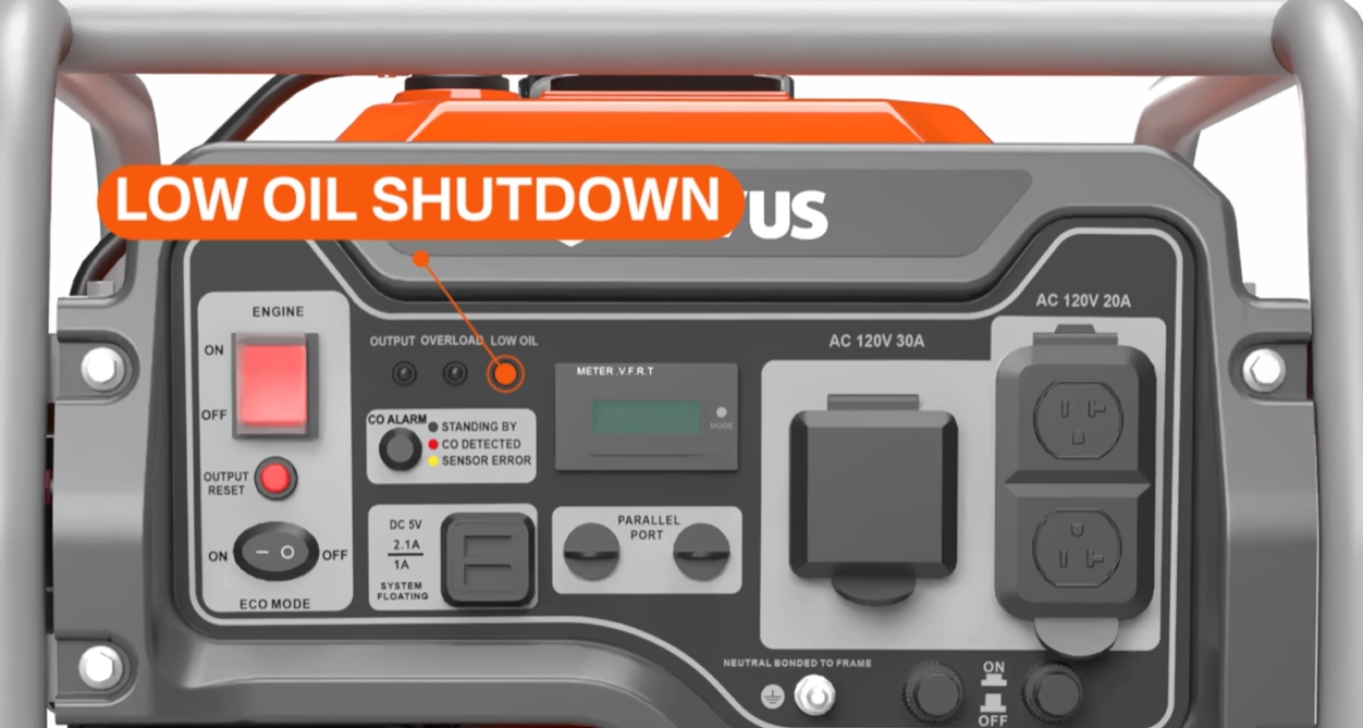 Bottom oil level warning