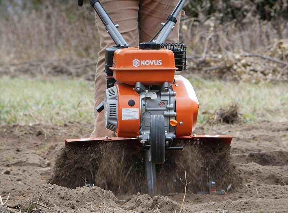 front tine tiller for breaking ground