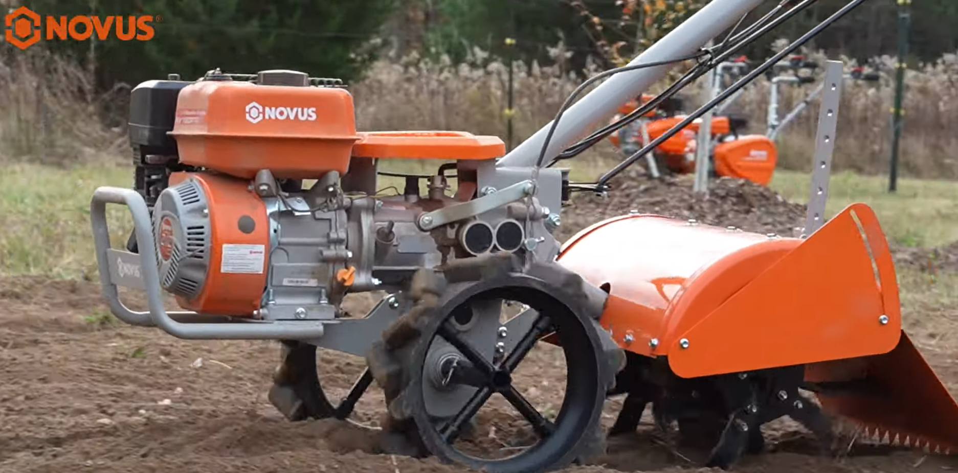 heavy duty rear tine tiller for hard soil gardening