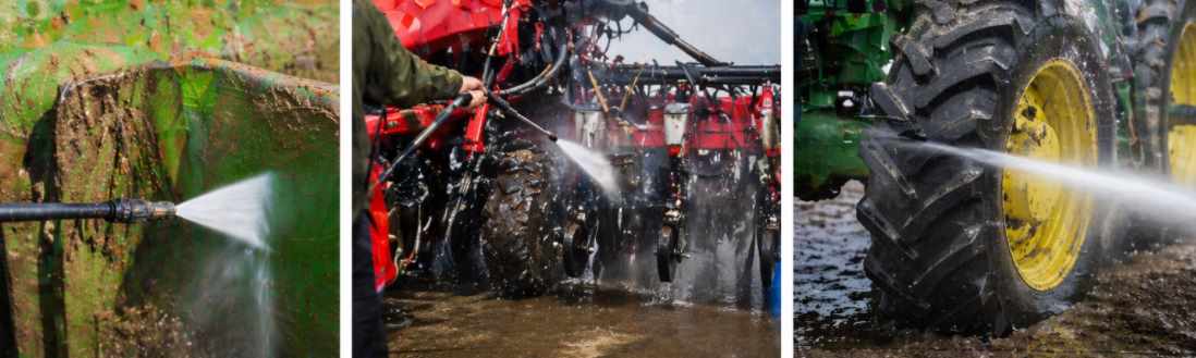 Farm Equipment Clean with a Gas Pressure Washer