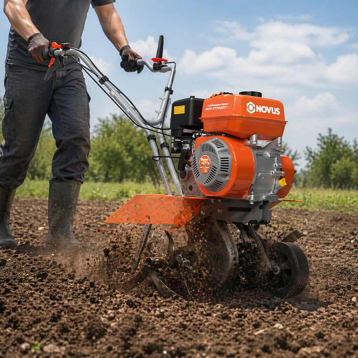 Novus Front Tine Tillers for cultivation