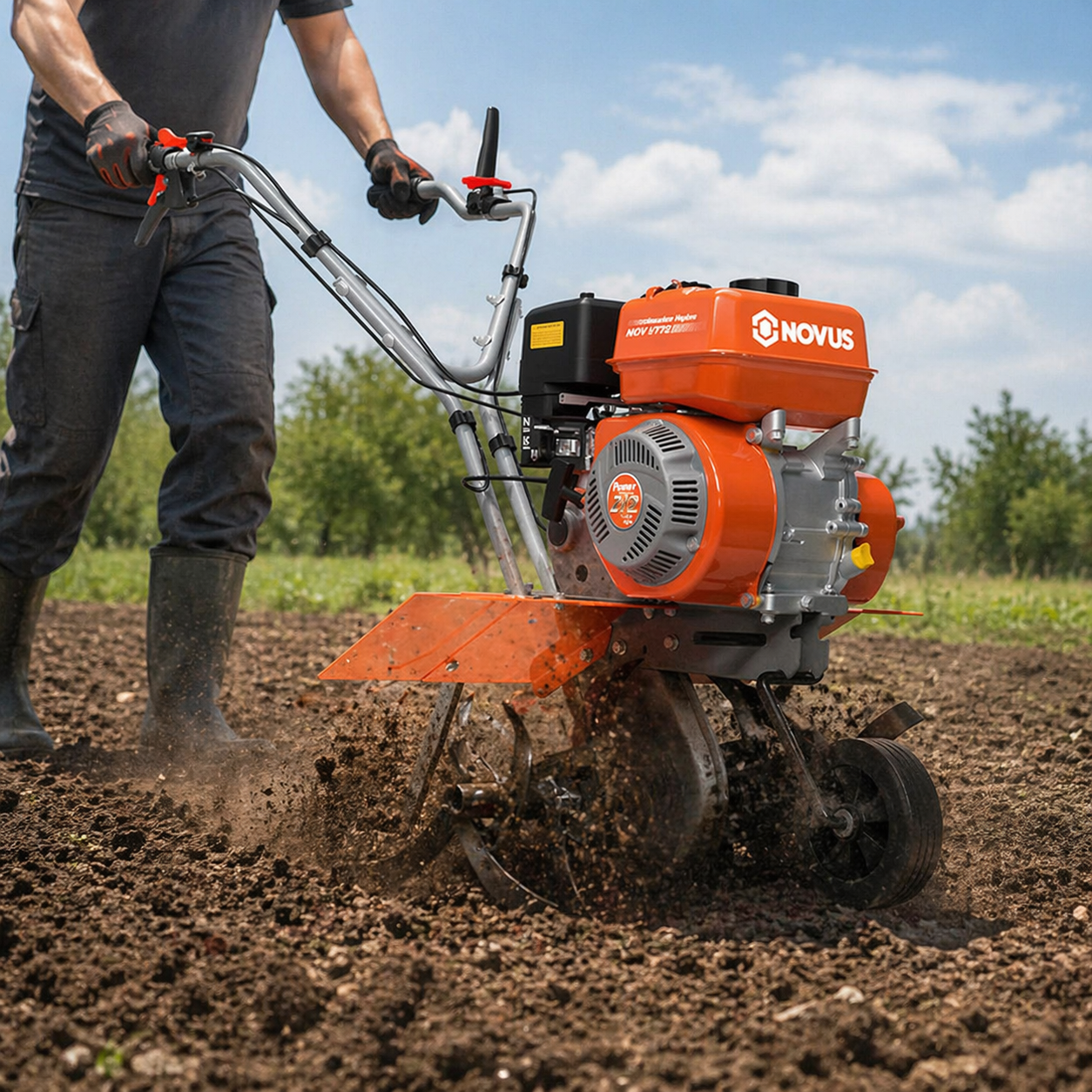 Novus Front Tine Tillers for cultivation
