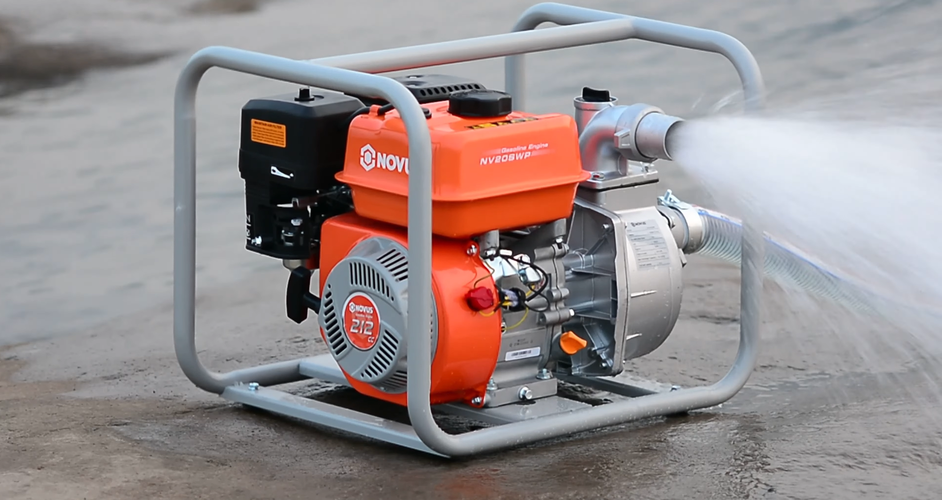 Use a water pump to drain