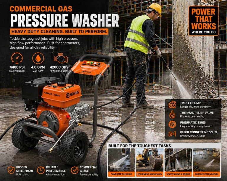 commercial gas pressure washer heavy duty cleaning