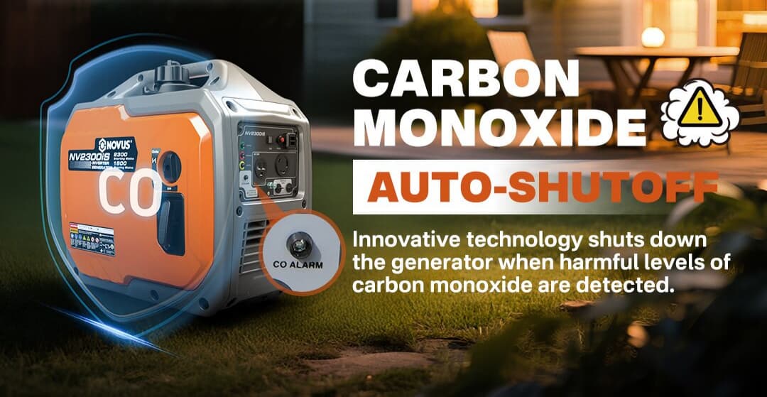 Safe to use, generator with CO sensor