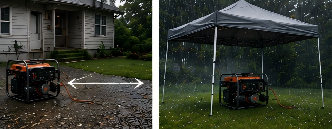 Safely Use a Generator in Rainy Weather