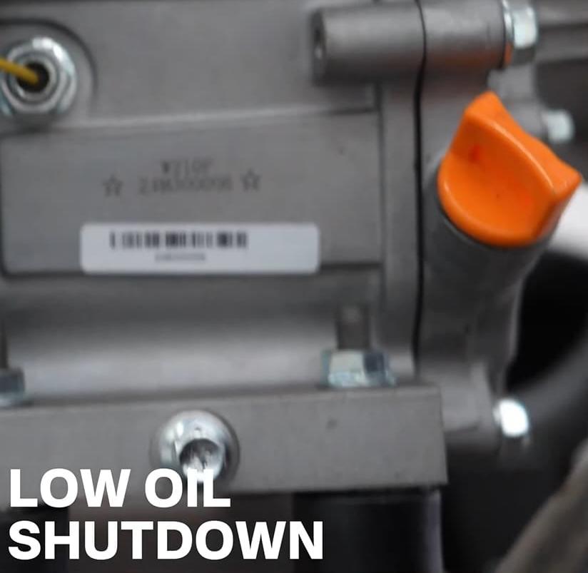 Low oil level will cause the machine to shut down