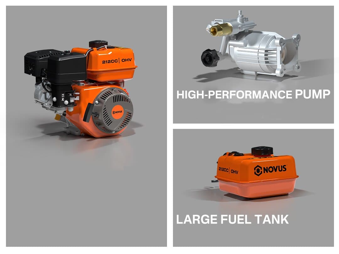 Pressure washers (engine, pump, fuel tank)