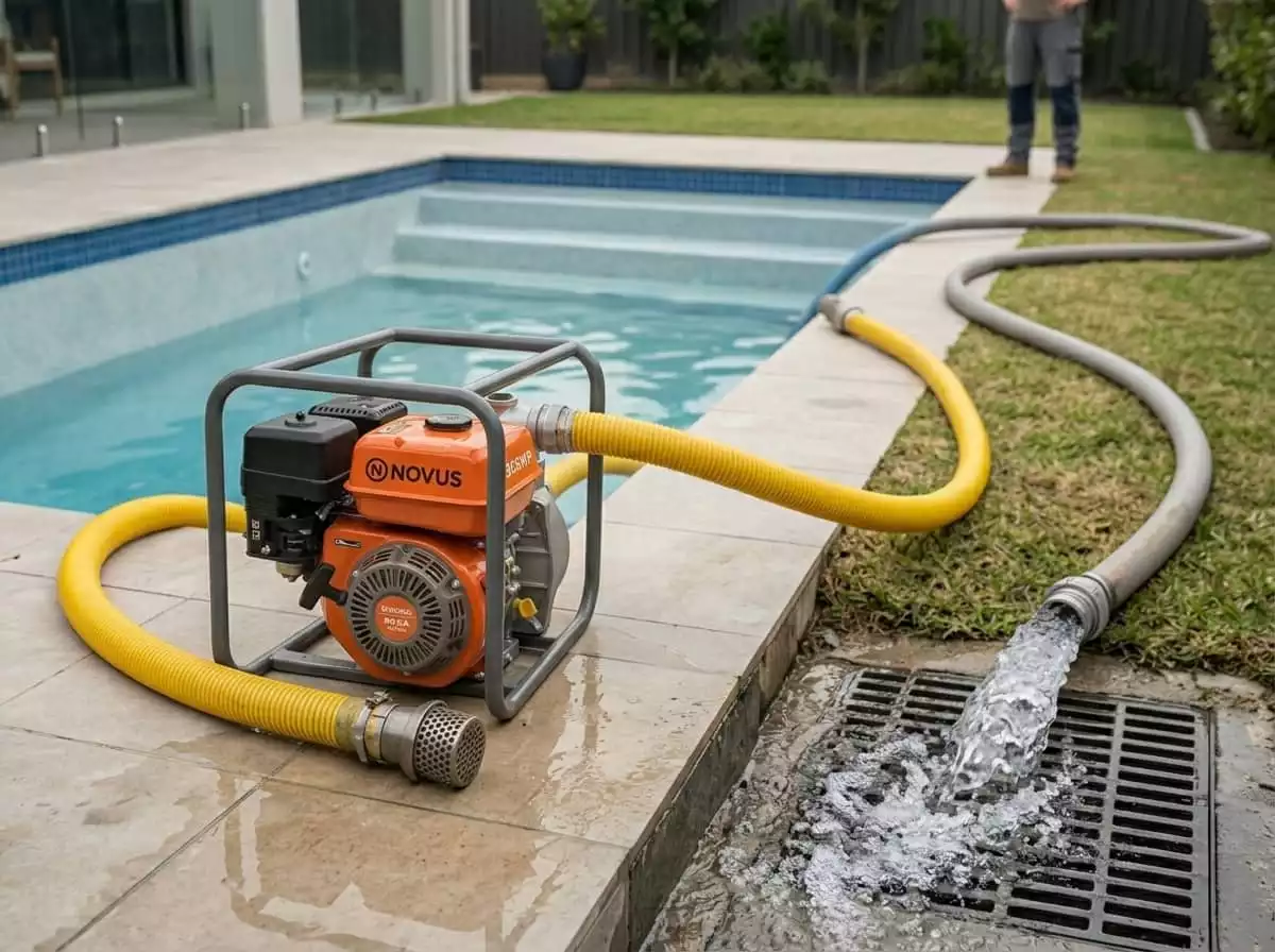 how long does it take to drain a pool